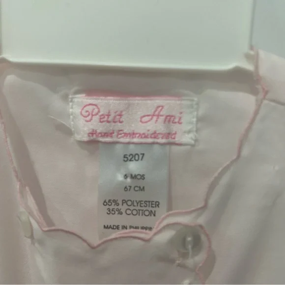 Petit Ami pink hand embroidered diaper set - Picture 5 of 6